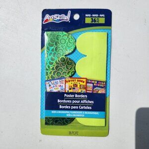 New Artskills Poster Boarders Neon Holographic 36 Pieces Classroom Supplies Scho